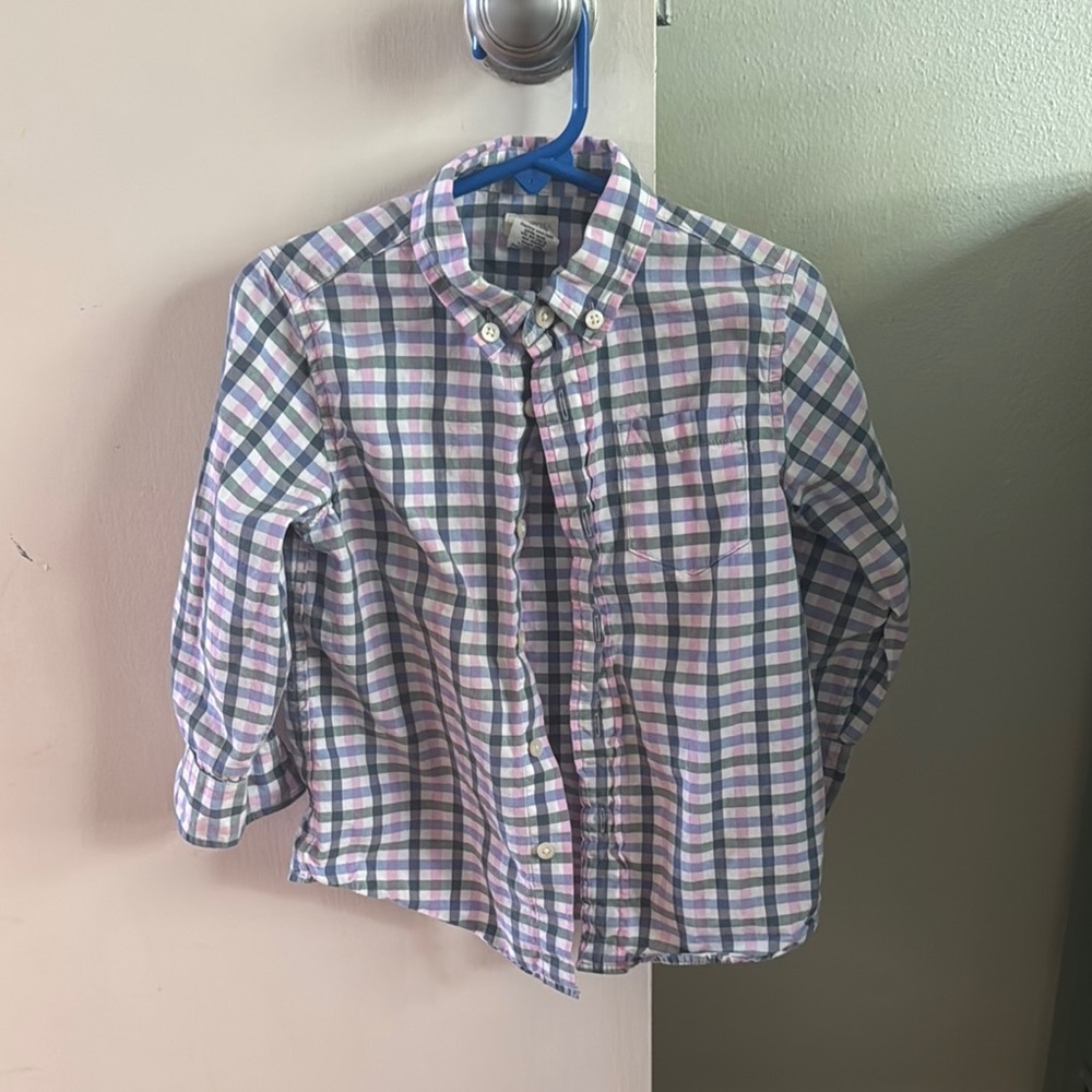 Crewcuts 3T Plaid Kids Button-Up Shirt